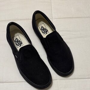 Vans Men's Black Slip-On Sneakers 7.5m or 9w